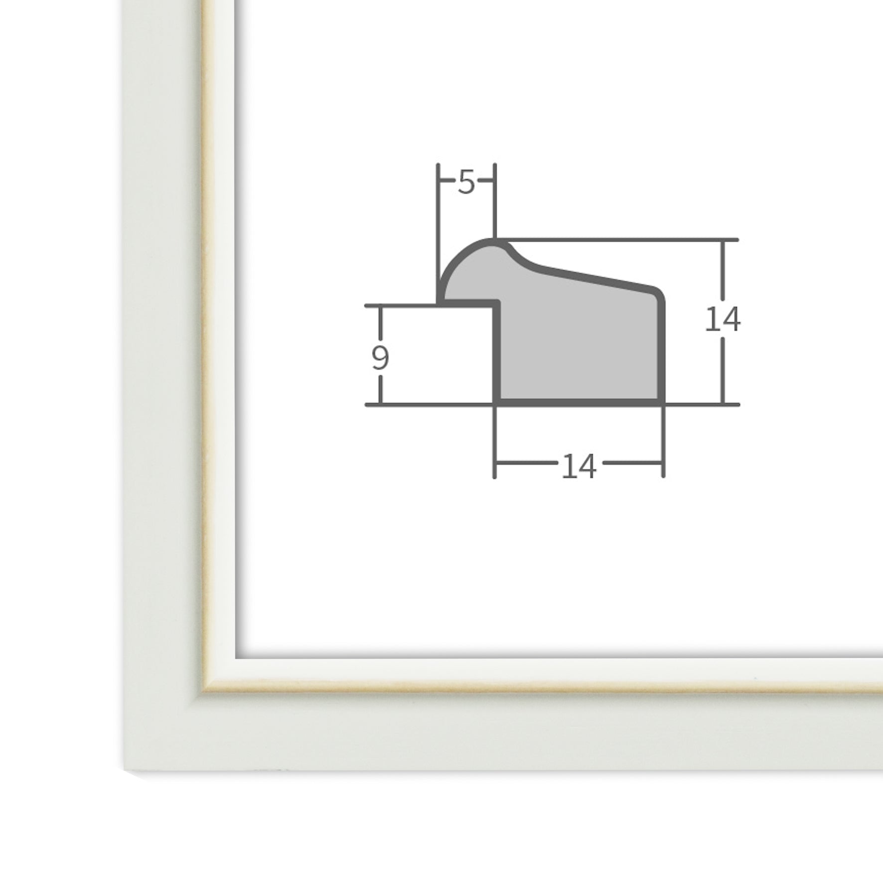 Bilderrahmen H340 Weiß