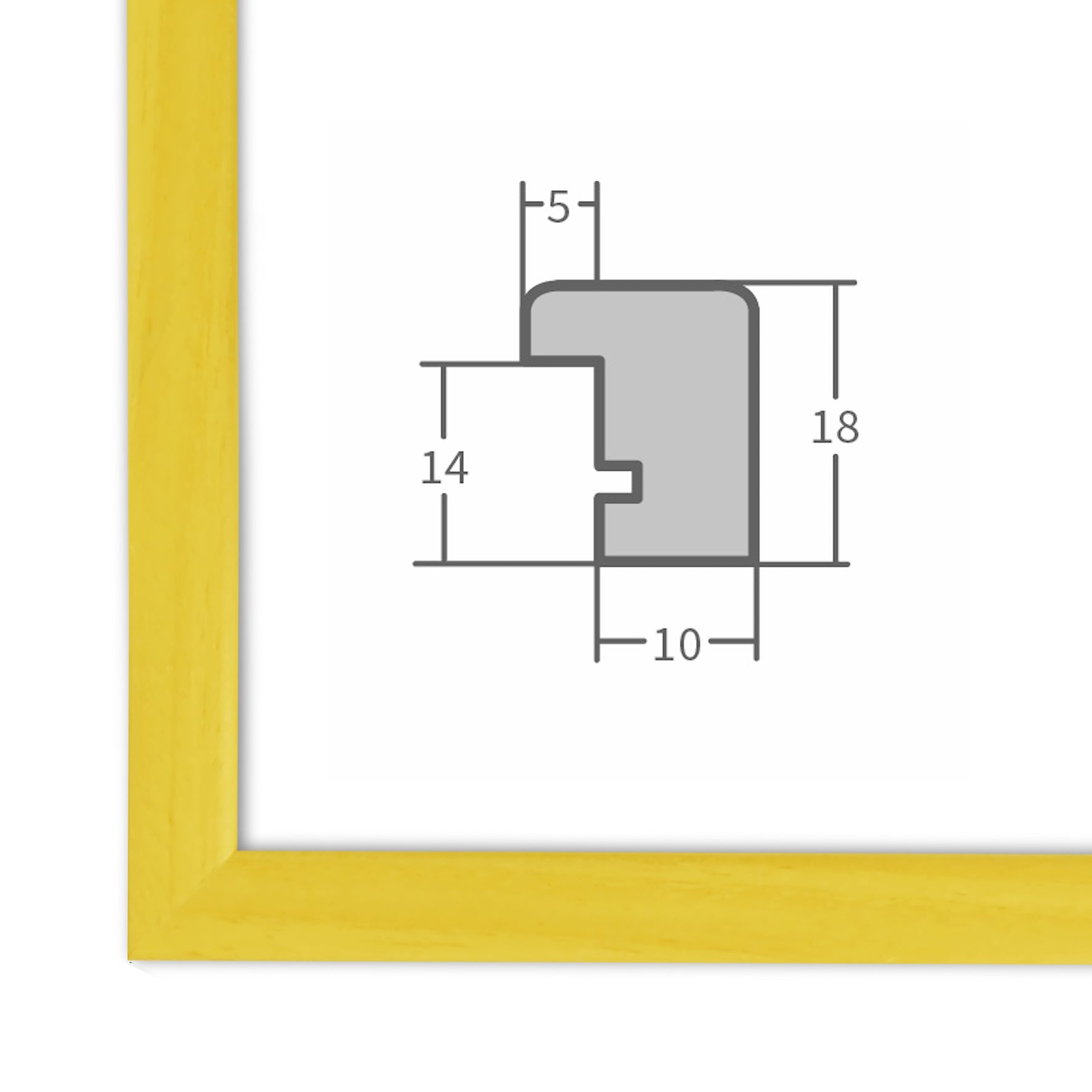 Bilderrahmen H200 Gelb