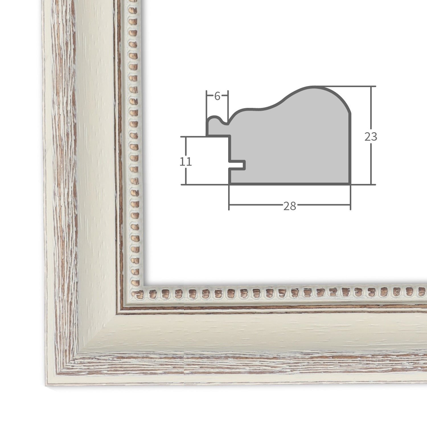 Bilderrahmen H390 Creme