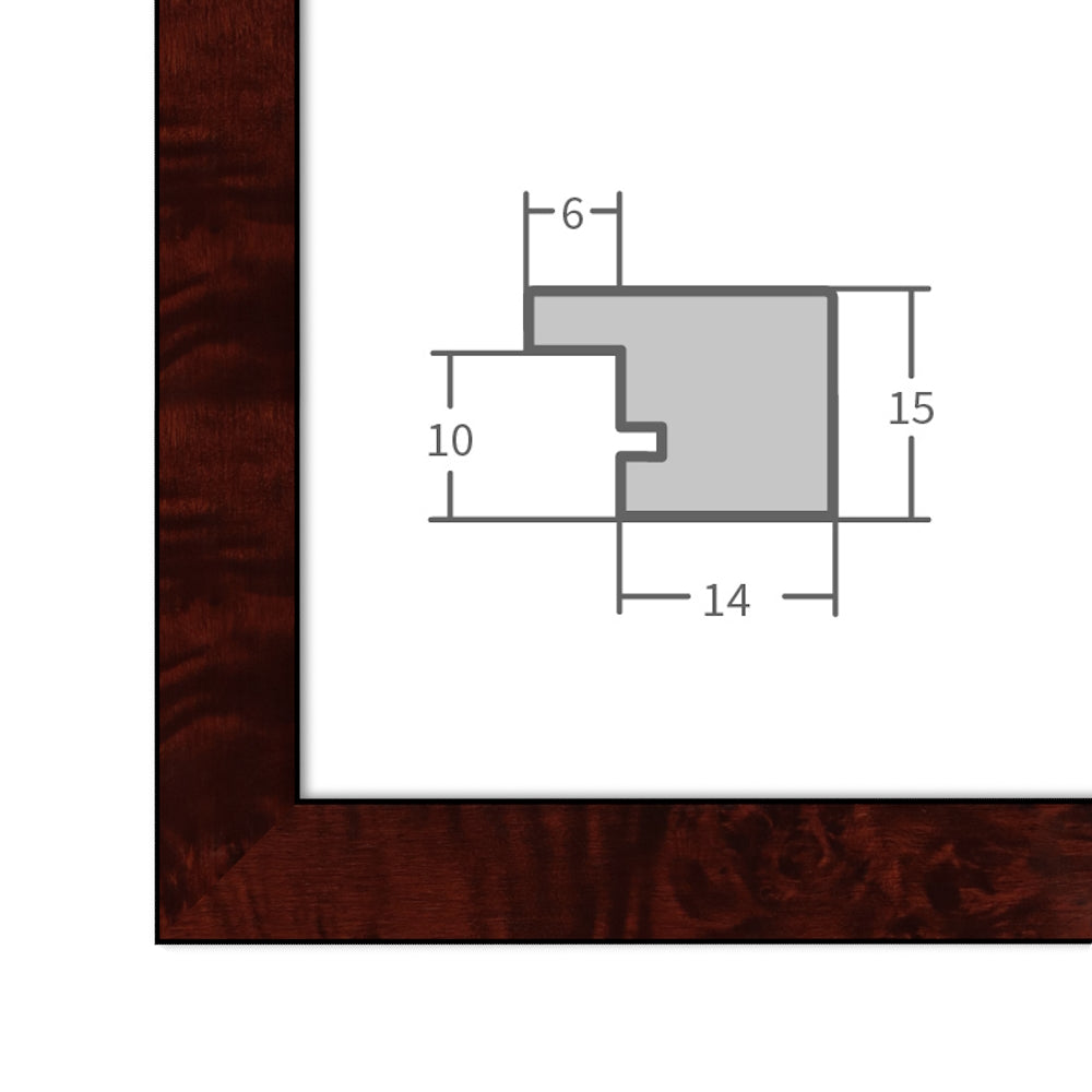 Bilderrahmen H14C Wurzeldekor dunkel