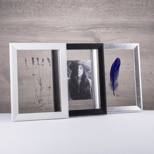 Doppelglasrahmen Prio Schwarz (matt)