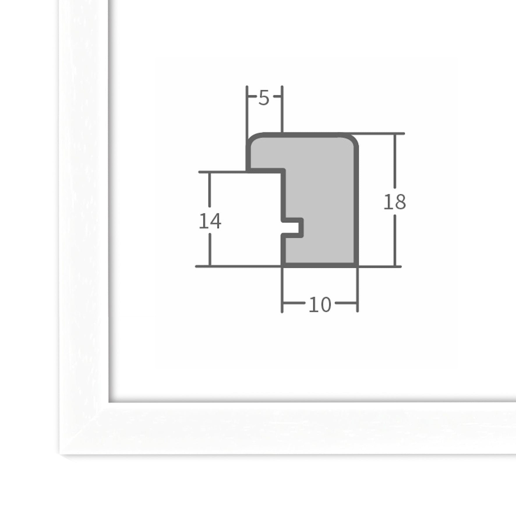Bilderrahmen H200 Weiß