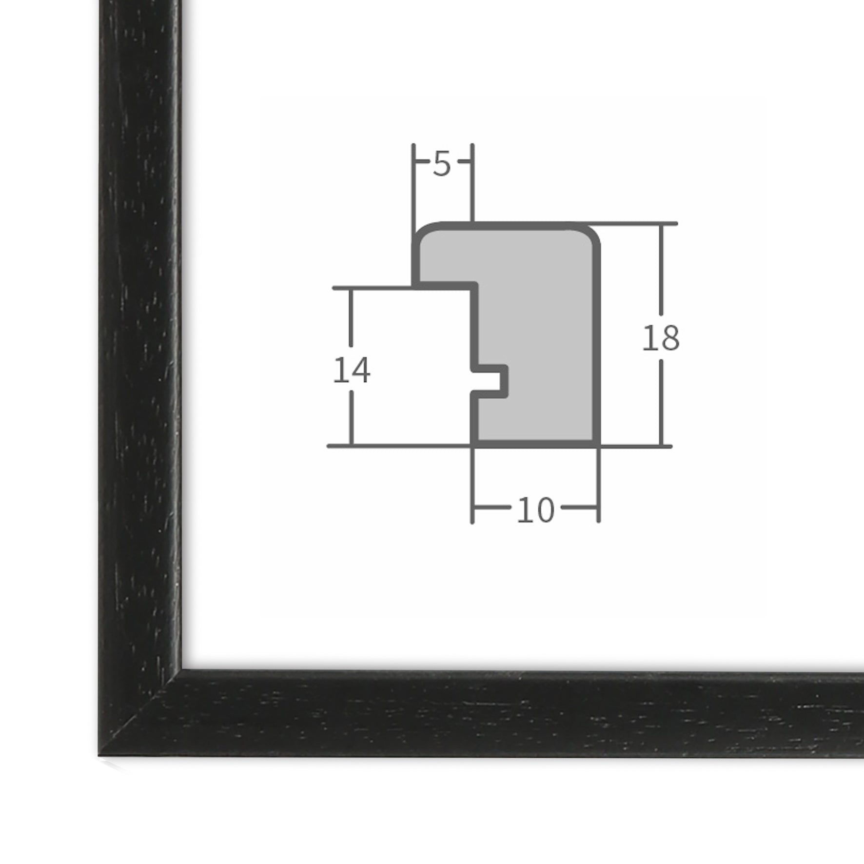 Bilderrahmen H200 Schwarz