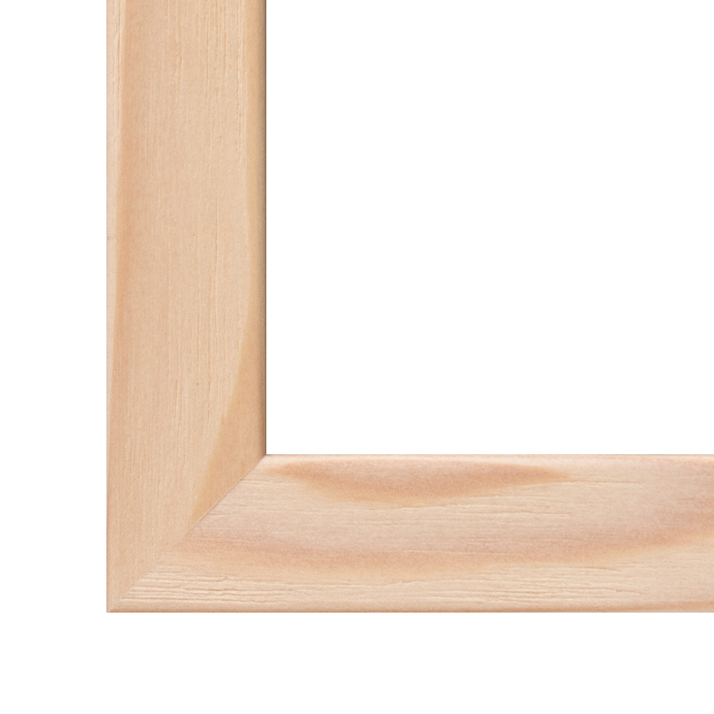 Massivholz Bilderrahmen in Fichte Natur, Echtholz Rahmen mit hochwertiger Verarbeitung mit klarer Maserung und minimalistischem Design.