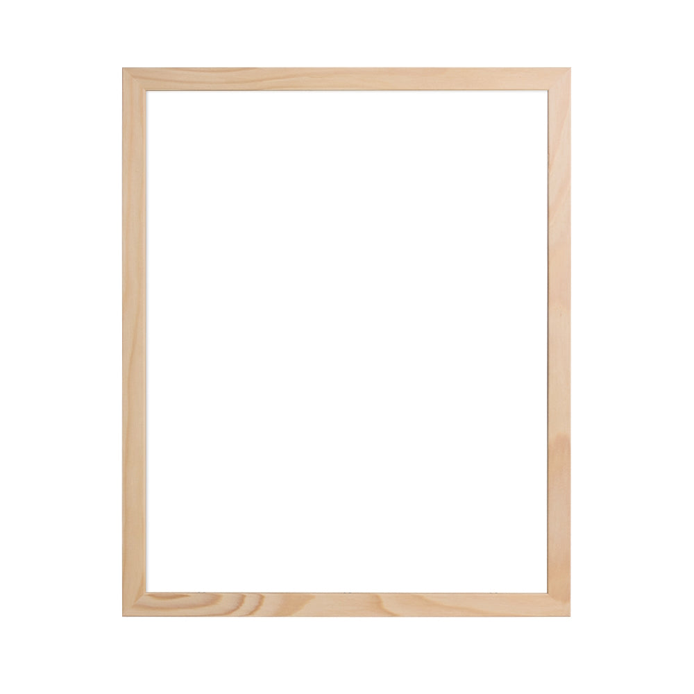 Totale eines Vollholz Bilderrahmens in Fichte Natur