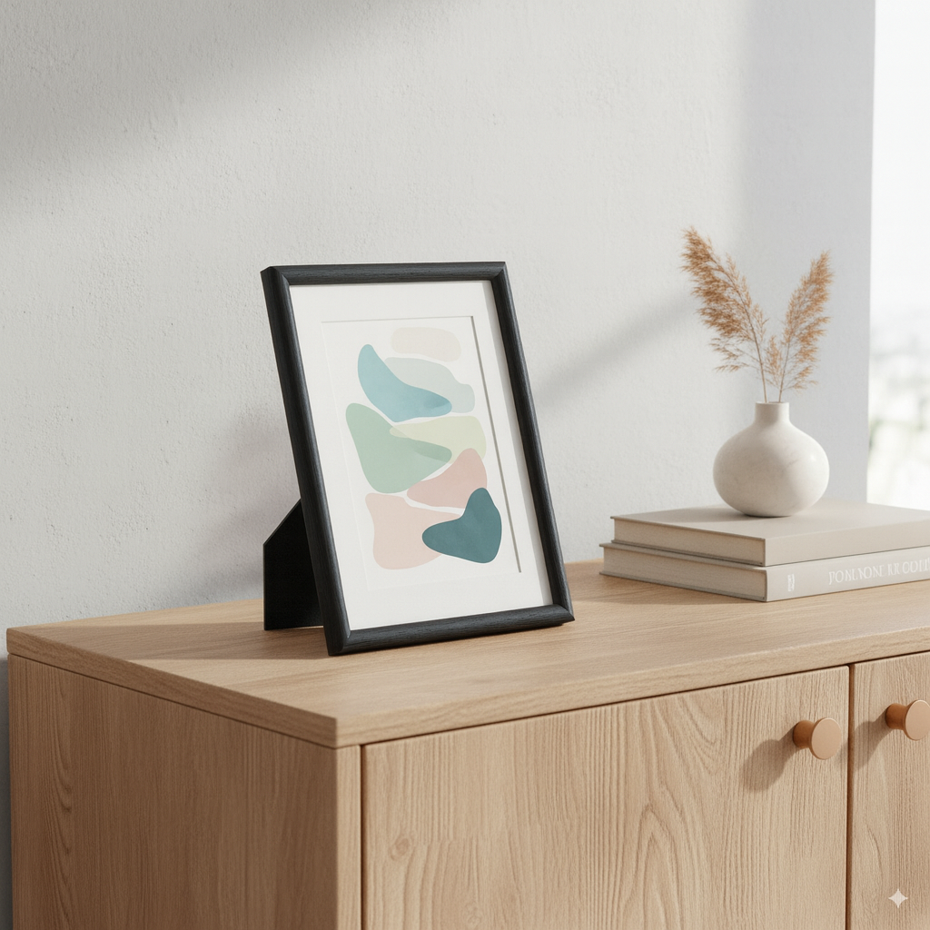 Eleganter schwarzer Holzrahmen mit Glas – moderner Bilderrahmen für stilvolles Design und kreative Wohnräume