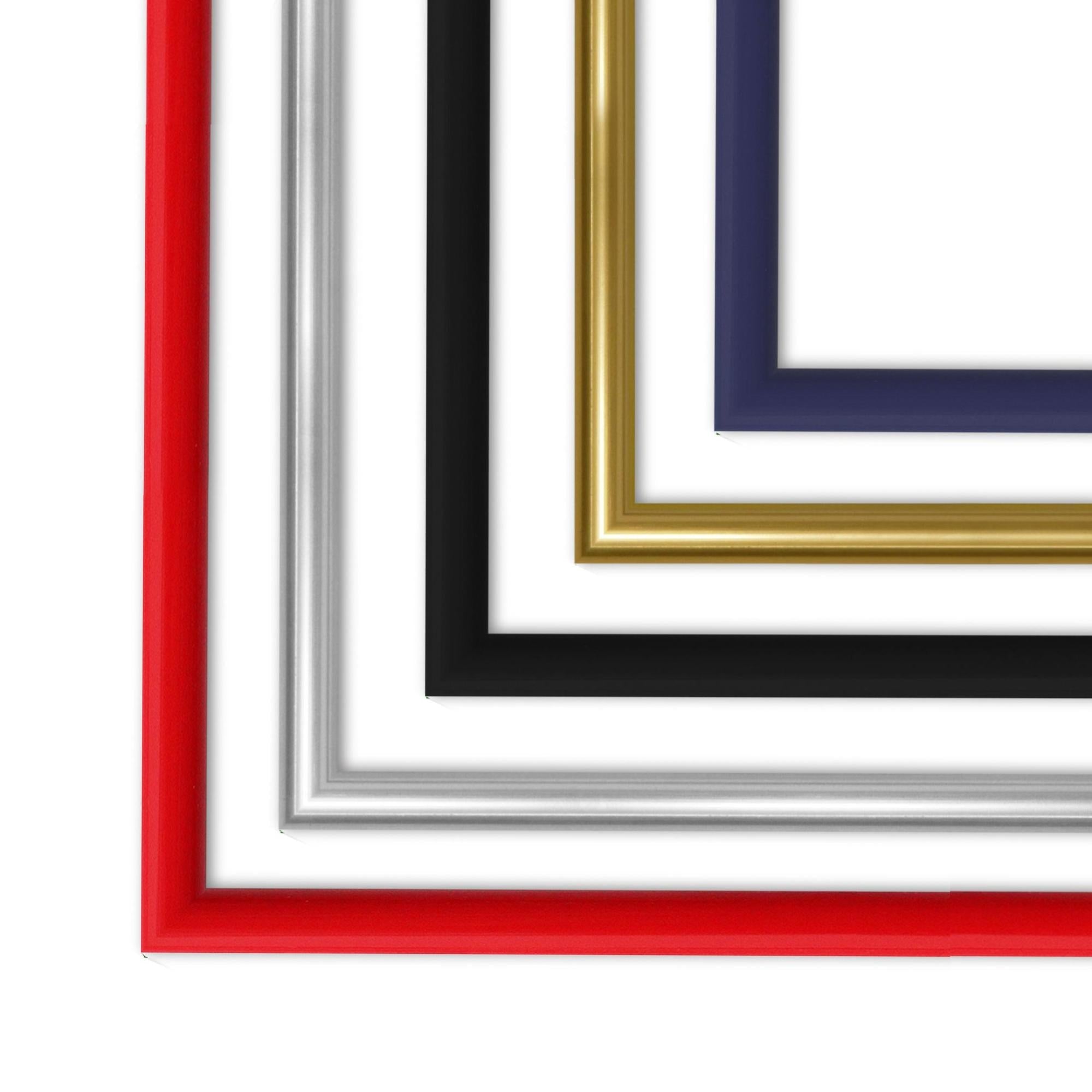 Vielfarbige Bilderrahmen-Serie H245 aus Kunststoff– moderne Rahmenwahl in verschiedenen zeitlosen und eleganten Farbvarianten.