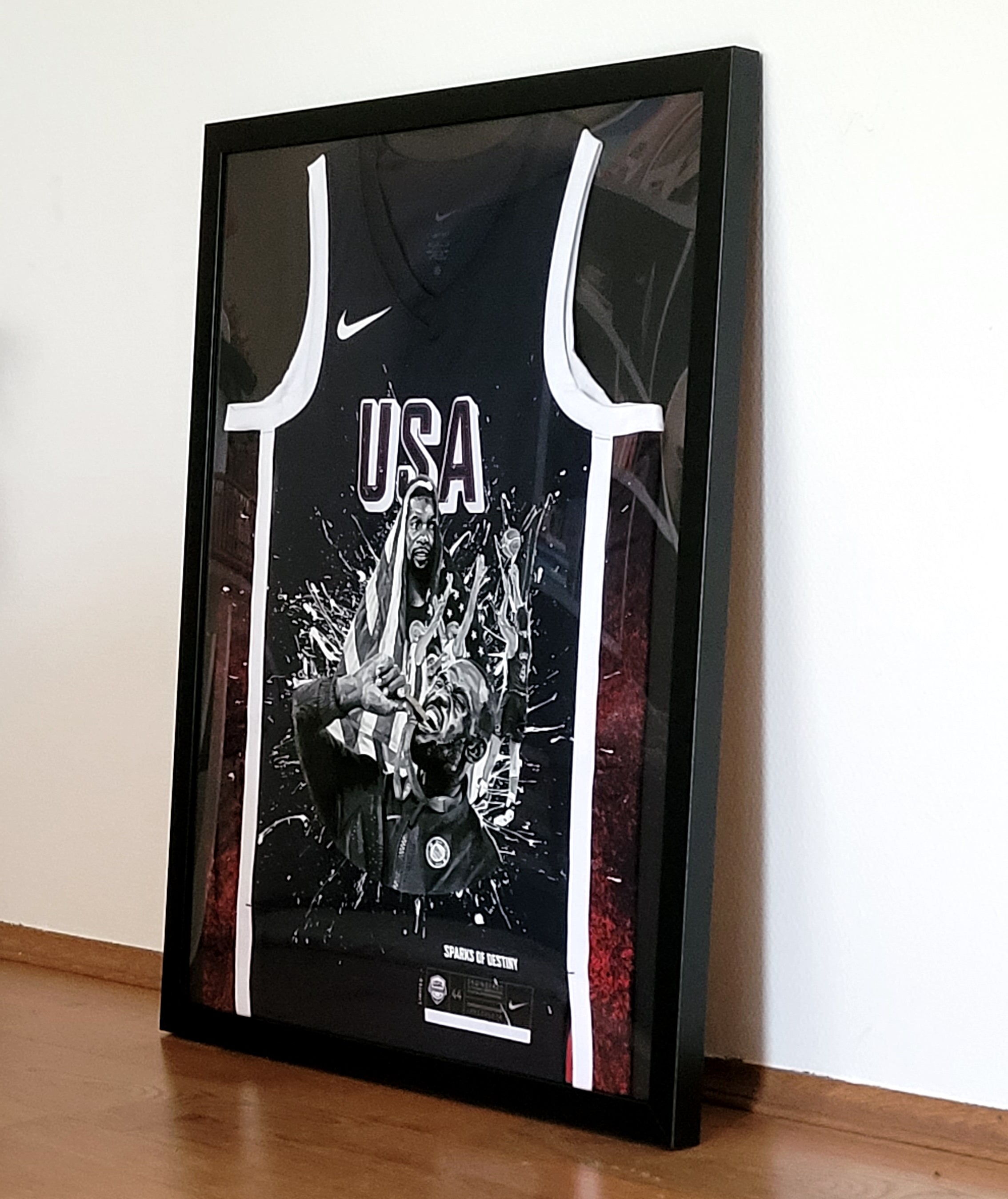 Handgemaltes Trikot des USA Basketball Teams "AVENGERS"
