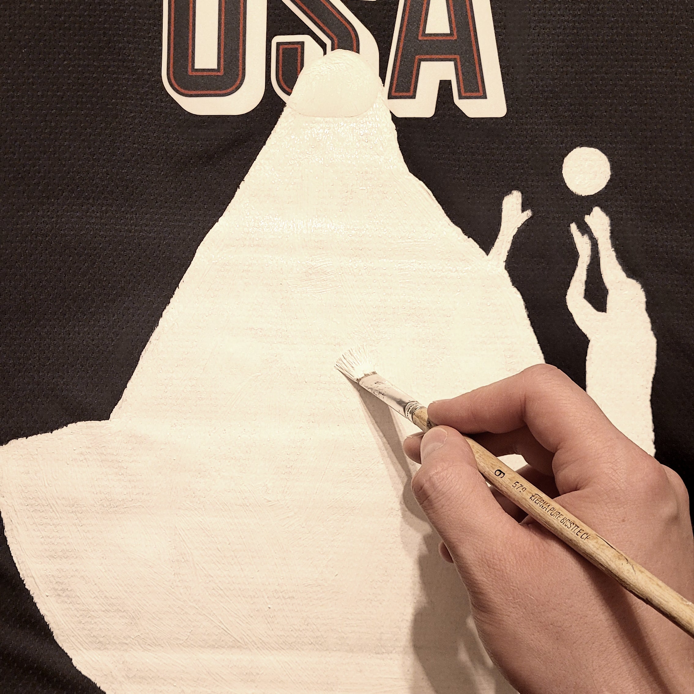 Handgemaltes Trikot des USA Basketball Teams "AVENGERS"