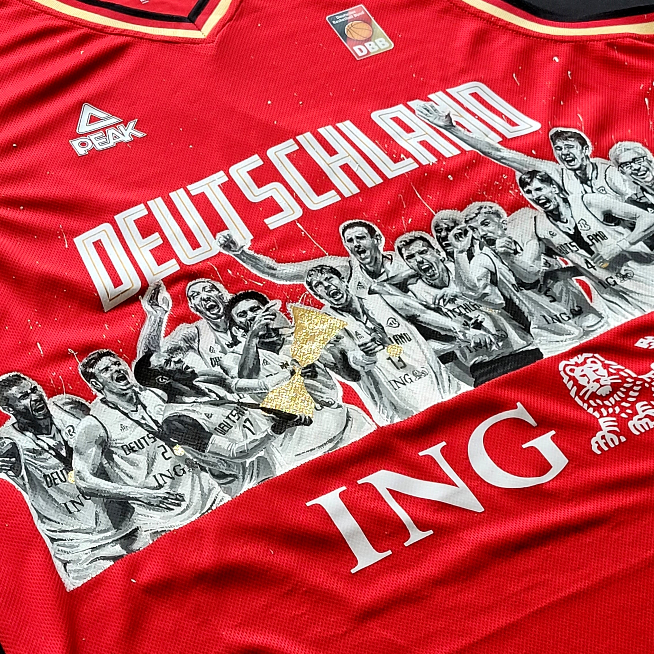 Handgemaltes Trikot des DBB Herren Teams "WORLD CHAMPION OF WHAT"
