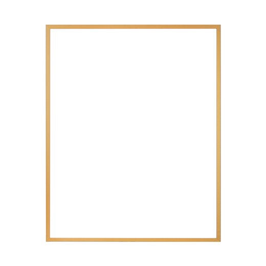 Goldener Milano-Bilderrahmen aus Aluminium, modernes und minimalistisches Design ohne Inhalt.