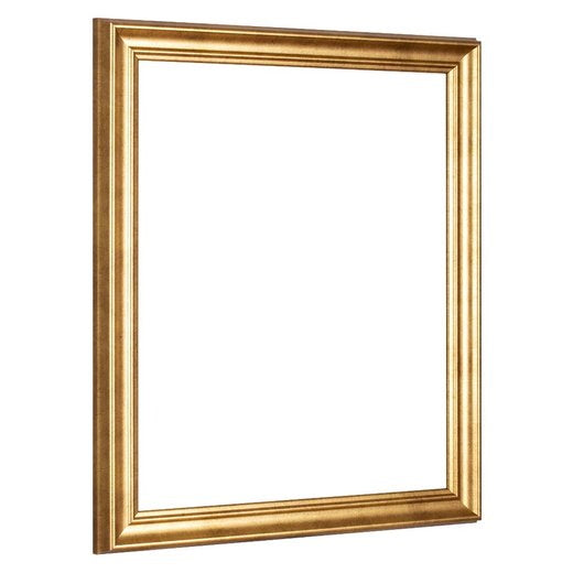 Schrägansicht des Barockrahmens in Blattgold