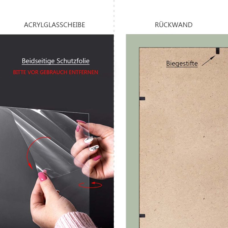 DIN-Rahmen Paris Dunkelrot