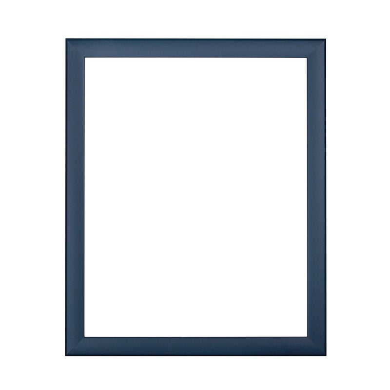 Frontansicht eines modernen Bilderrahmens in Pastell Farbton Dunkelblau