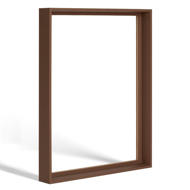 Der Schattenfugenrahmen in Braun matt