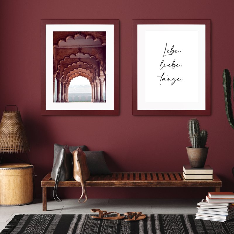 DIN-Rahmen Paris Dunkelrot