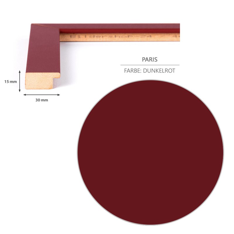 DIN-Rahmen Paris Dunkelrot