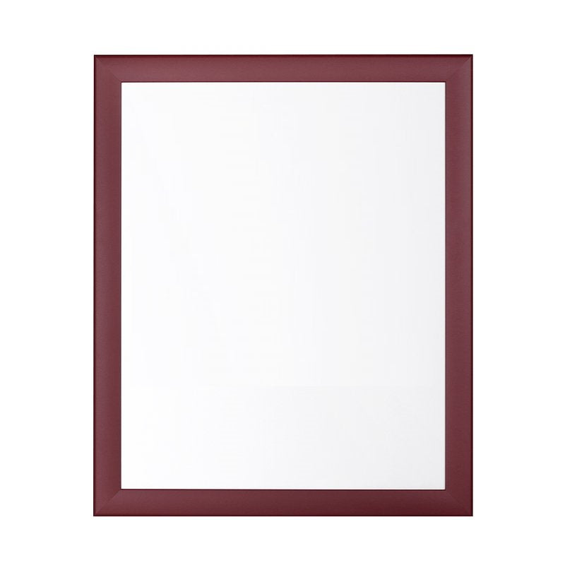 Frontansicht eines modernen Bilderrahmens in Pastell Farbton Dunkelrot