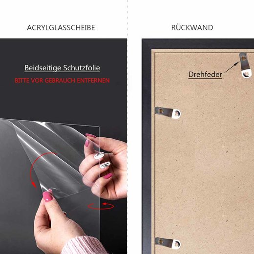 Bilderrahmen Rahmbig Schwarz (matt)