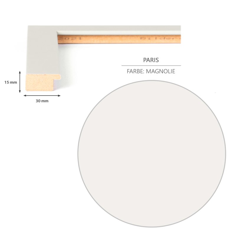 DIN-Rahmen Paris Magnolie
