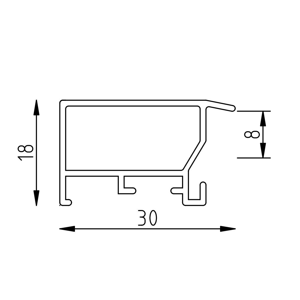 Aluminiumrahmen S3 Schwarz