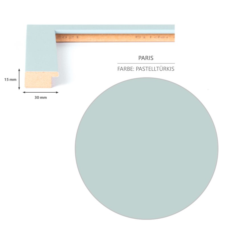 DIN-Rahmen Paris Pastelltürkis