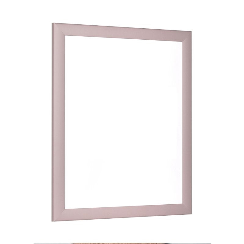 Schrägansicht eines stilvollen Bilderrahmens in Pastelltin Pastellrosa