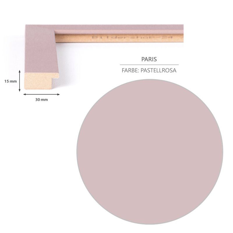 Bilderrahmen Paris Pastellrosa