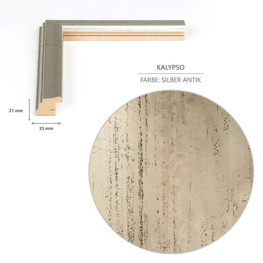 DIN-Rahmen Kalypso Silber Antik