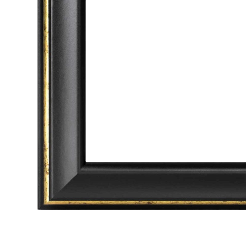 DIN-Rahmen Kalypso Schwarz Goldglanz Antik