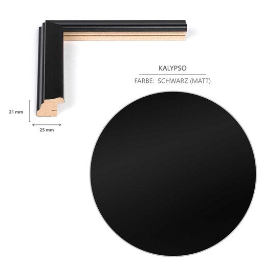 DIN-Rahmen Kalypso Schwarz (matt)