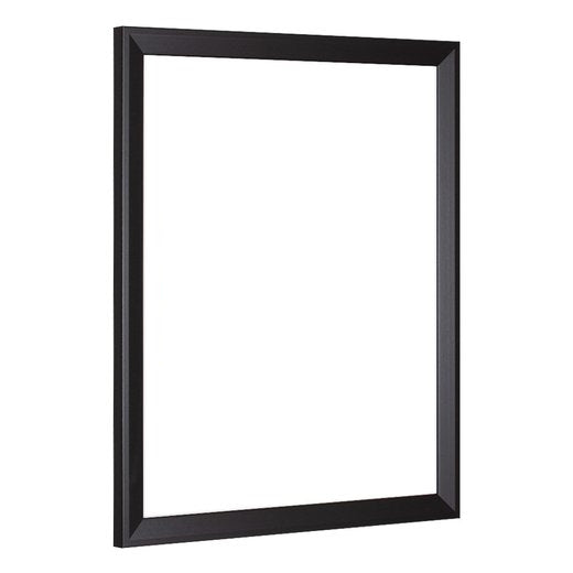 Schrägansicht eines stilvollen Bilderrahmens im Farbton Schwarz matt