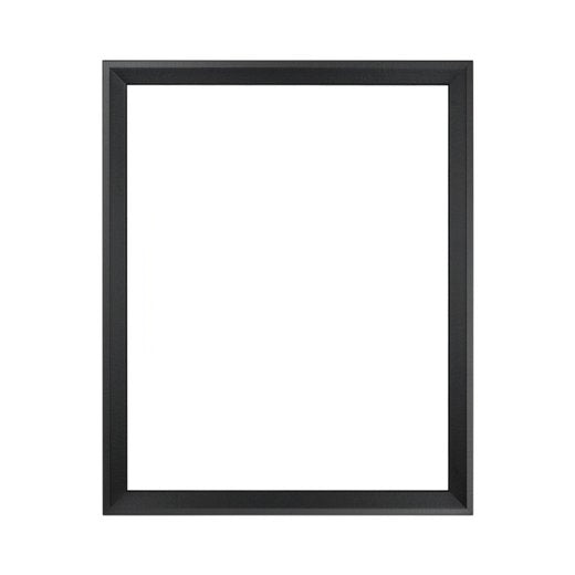Frontansicht eines modernen Bilderrahmens im Farbton Schwarz matt