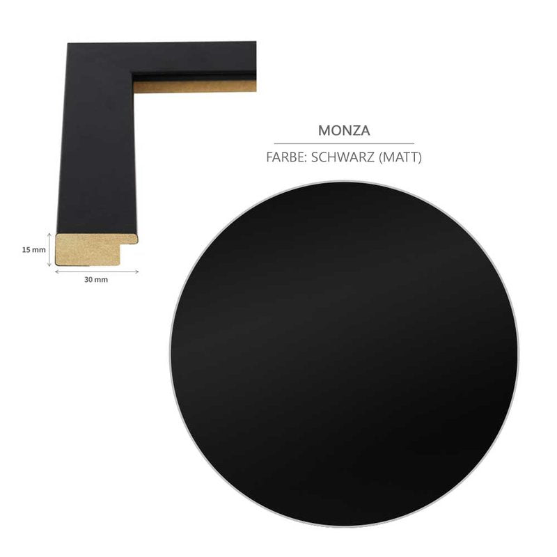 Bilderrahmen Monza Schwarz (matt)