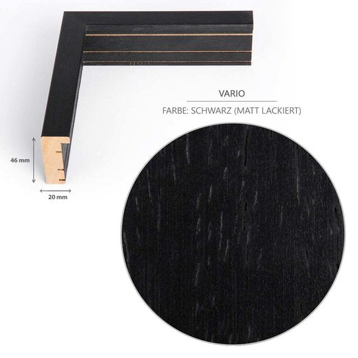 Objektrahmen Vario 46 Schwarz (matt)