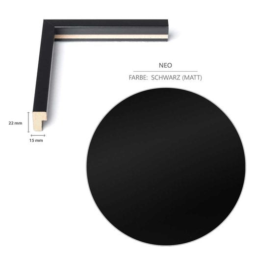 DIN-Rahmen NEO Schwarz (matt)