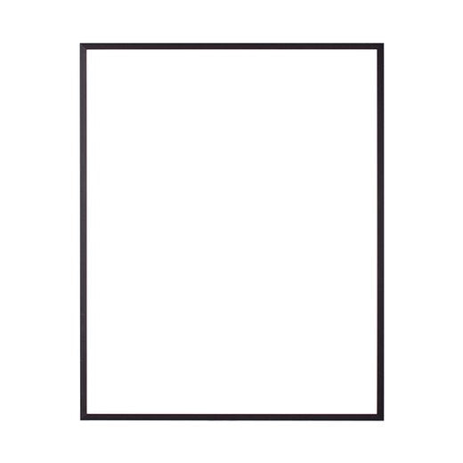 Schwarzer Milano-Bilderrahmen aus Aluminium, modernes und minimalistisches Design ohne Inhalt.