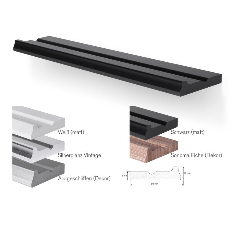 Bilderleiste Verona Schwarz (matt)