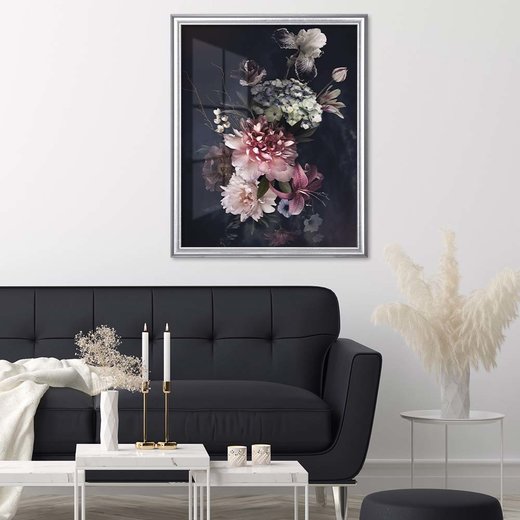 DIN-Rahmen Kalypso Silberglanz Vintage