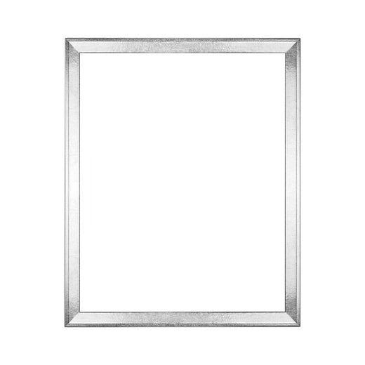 Frontansicht eines modernen Bilderrahmens im Farbton Silberglanz Vintage