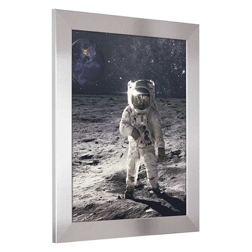 Bilderrahmen Karo Silber Glanz