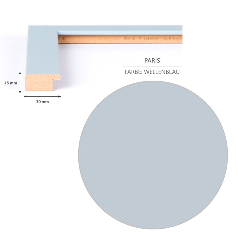 DIN-Rahmen Paris Wellenblau