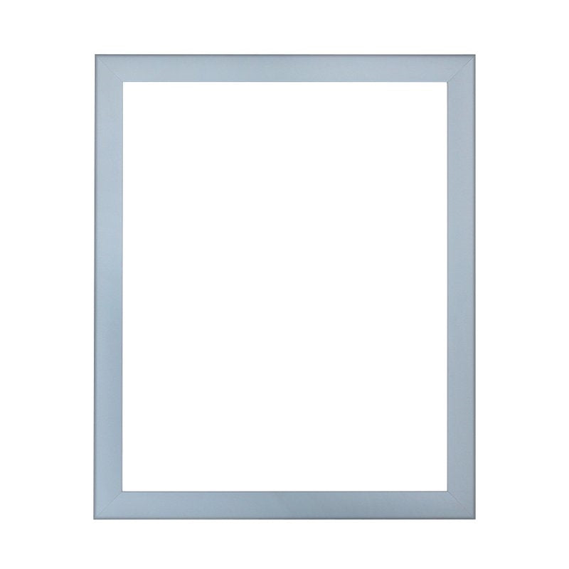 Frontansicht eines modernen Bilderrahmens in Pastell Farbton Wellenblau