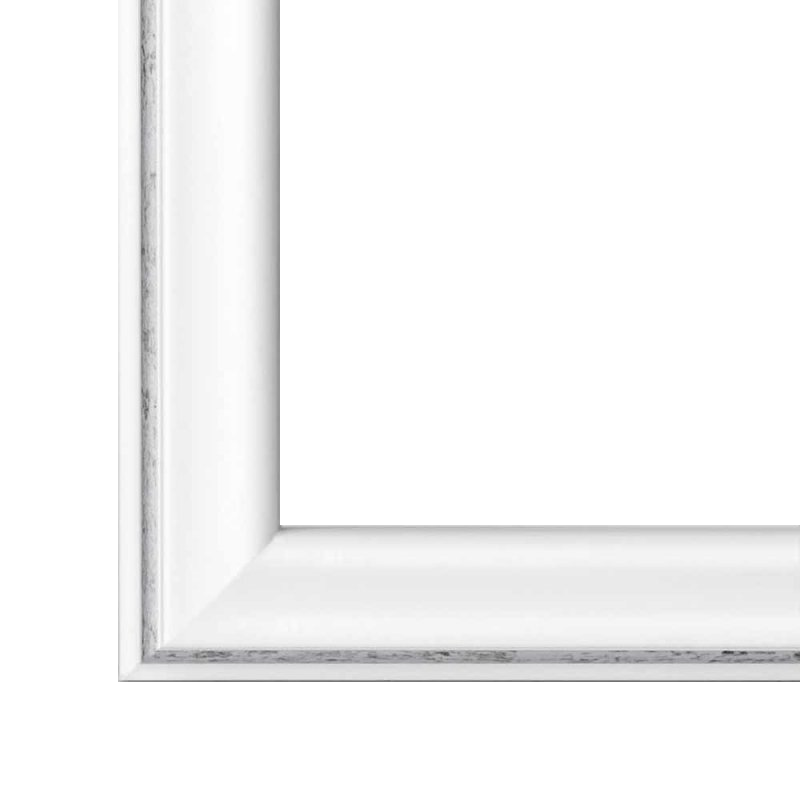 DIN-Rahmen Kalypso Weiß Grau Antik