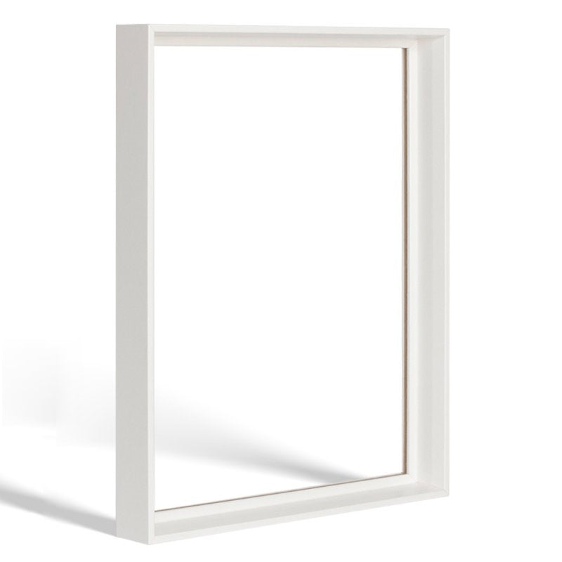 Der Schattenfugenrahmen in Weiß matt