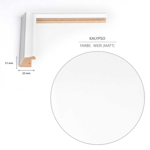 DIN-Rahmen Kalypso Weiß (matt)
