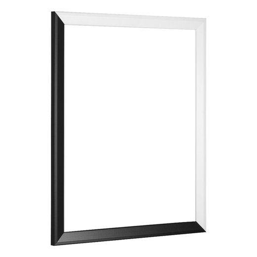 Schrägansicht eines stilvollen Bilderrahmens im Farbton Schwarz Weiß