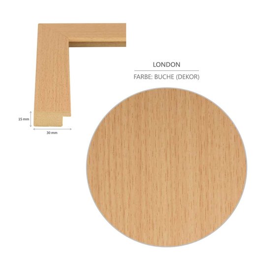 Puzzlerahmen London Buche (Dekor)