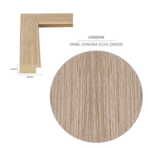 Puzzlerahmen London Sonoma Eiche (Dekor)