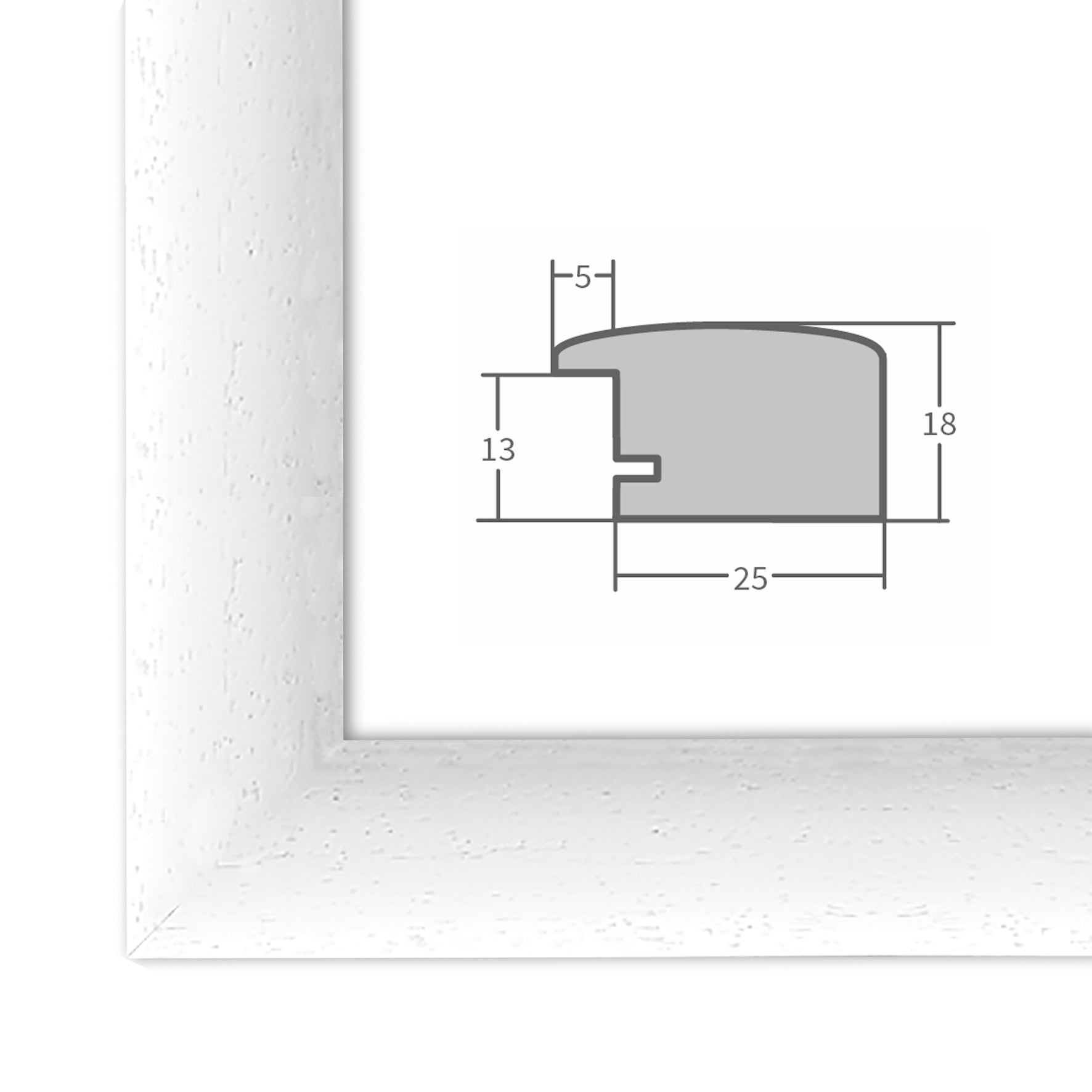 Bilderrahmen H220 Weiß